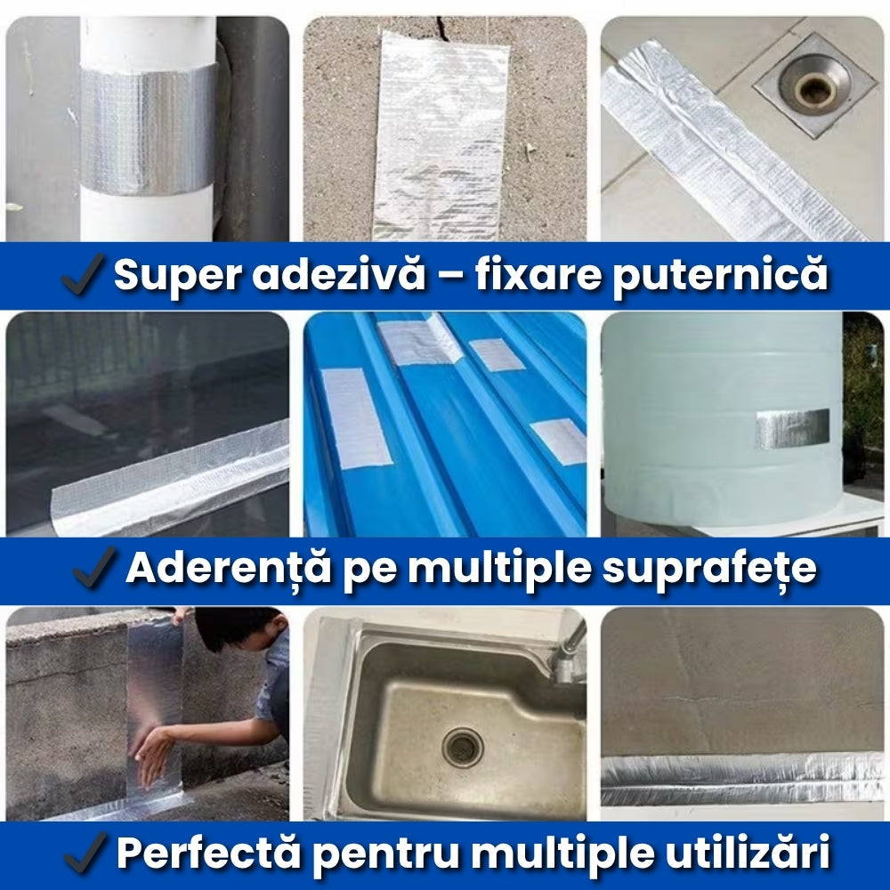 Set de 2 Benzi Adezive Profesionale Anti-Scurgeri 5M x 5CM – Fixare Durabilă pentru Orice Suprafață
