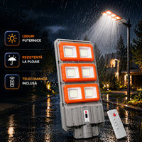 Lampă Solară 3000W cu Telecomandă – Iluminare Puternică Exterior