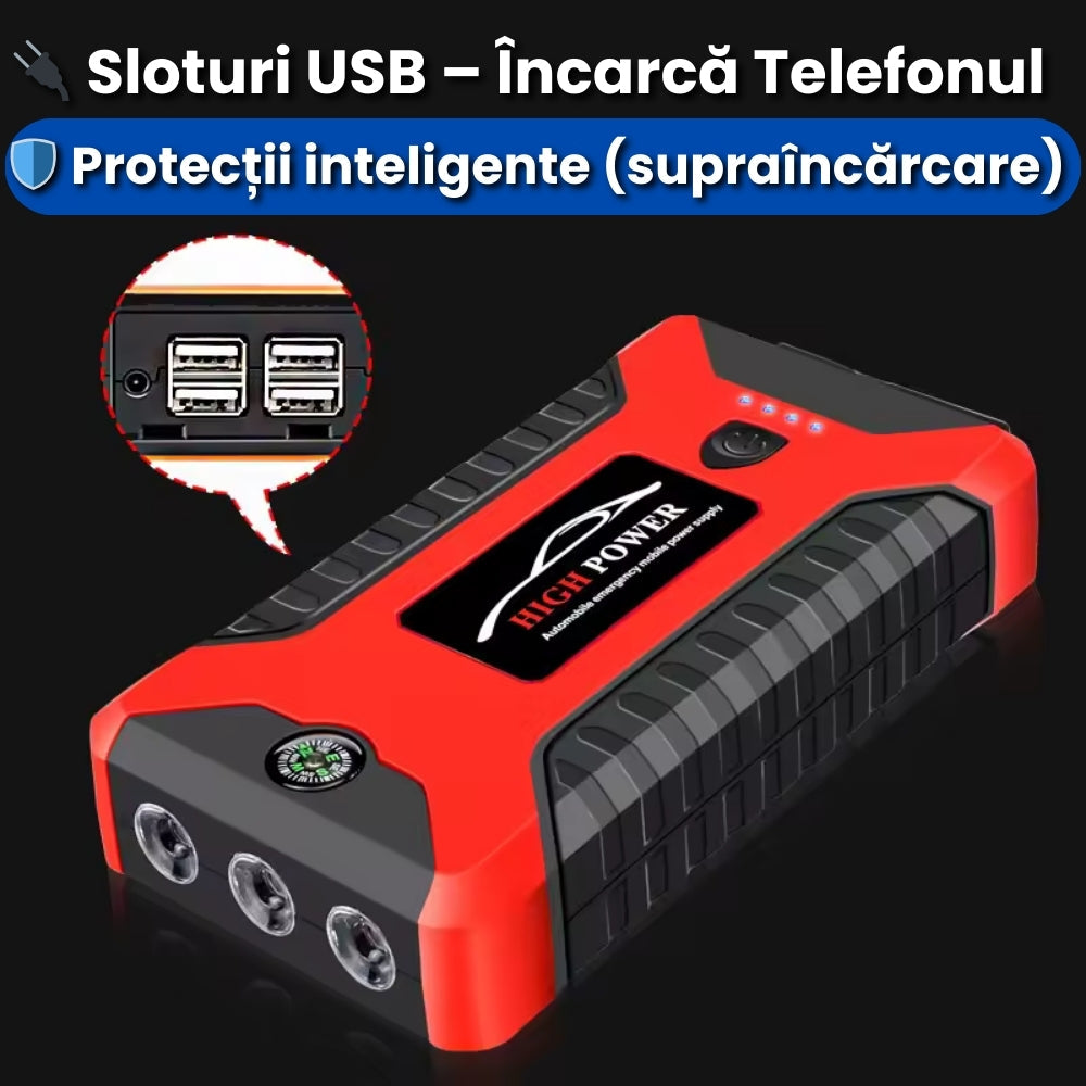 Redresor Auto Profesional 12V – Putere Mare, 99800mAh, 600 A