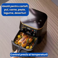 Friteuză cu Aer Cald – 12L | Gătește Rapid, Fără Ulei