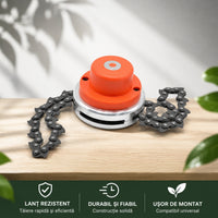 Set de 2 Capete de Tăiere cu Lanț pentru Motocoasă –  Taie Iarba Groasa, Buruienile, Arbustii