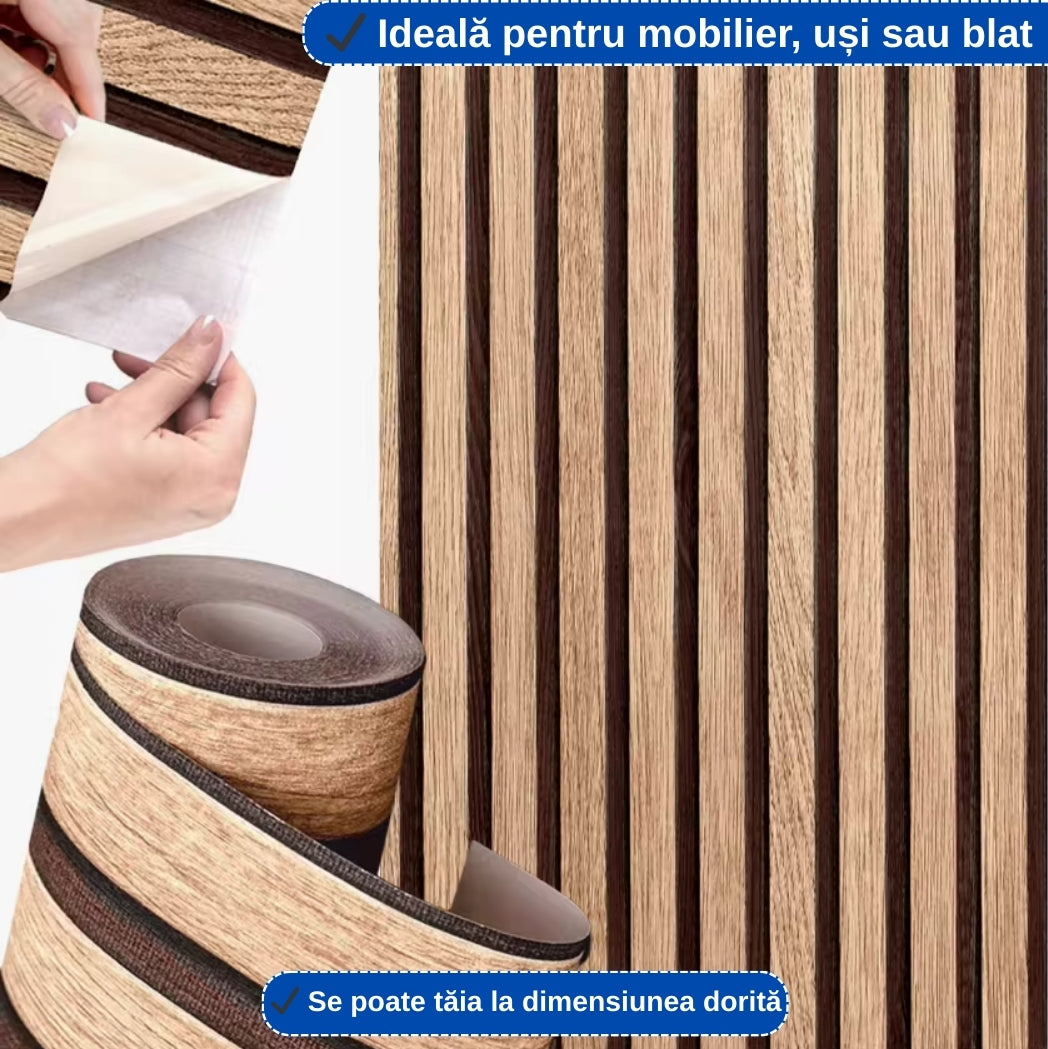 Folie Autocolantă pentru Mobilier și Pereți – Design Lemn Modern