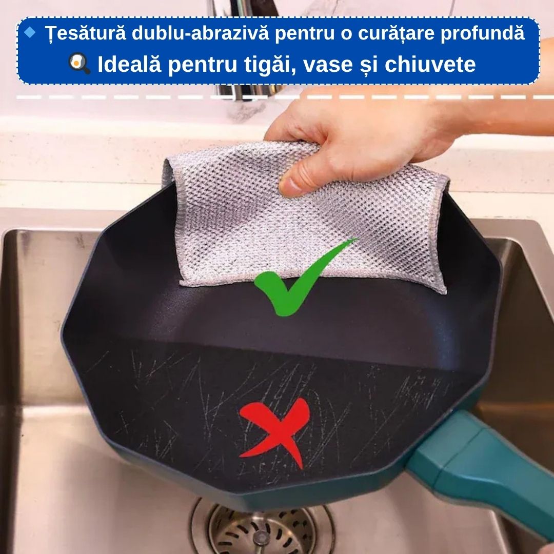 Lavete din Fibră Abrazivă 10+10 Gratis – Puternice, Durabile, Reutilizabile, Fără Zgârieturi