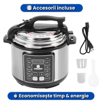 Oală Sub Presiune Electrică 6L – 1050W, Panou Digital cu Multe Programe