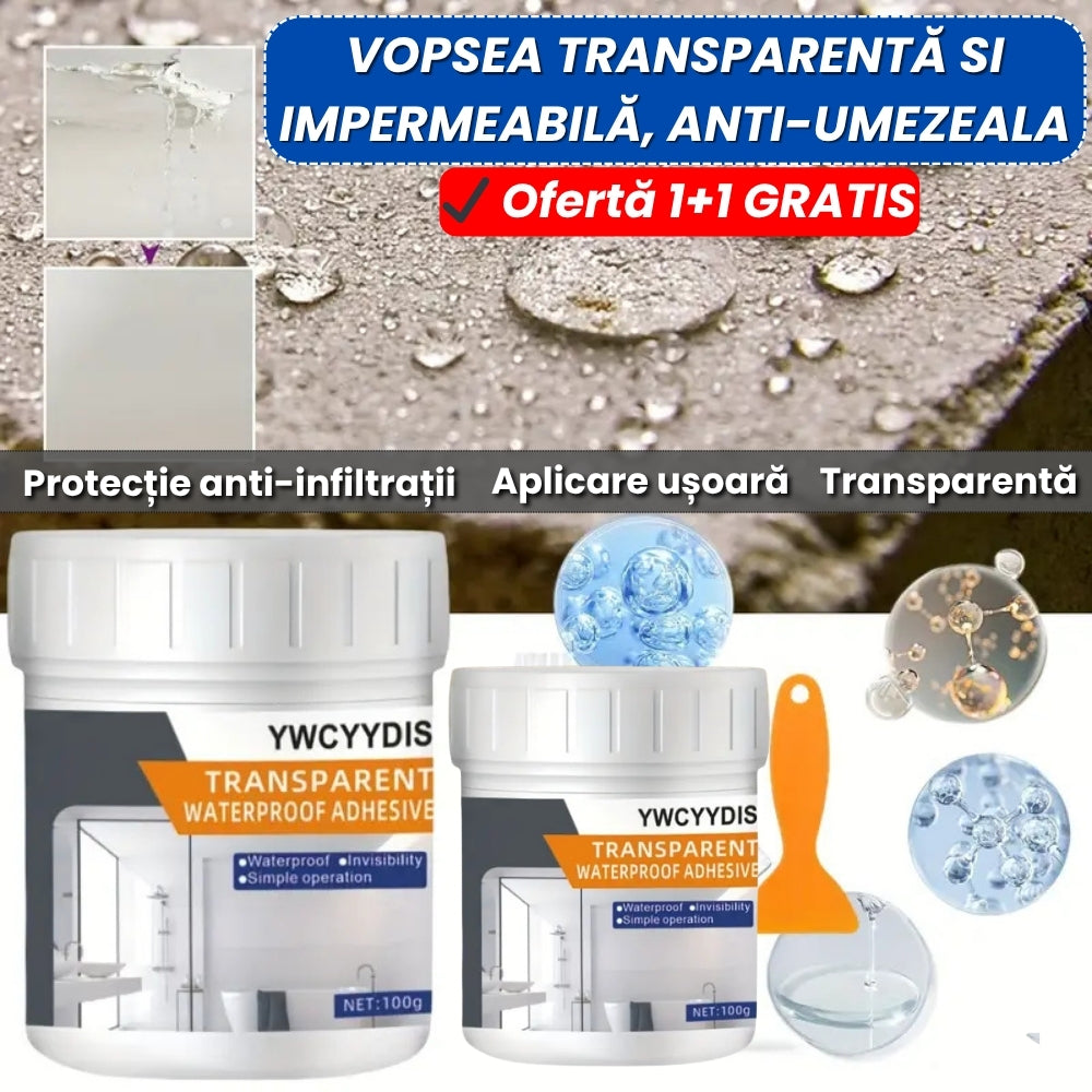 Vopsea Lichidă Anti-Infiltrații Impermeabilă 500g – Protecție Anti-Umezeală și Infiltrații.
