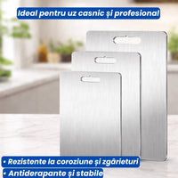 Set 3 Tocătoare Premium din Oțel Inoxidabil cu Titan – Rezistente și Igienice