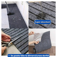 Covor Tip Rolă Antiderapant pentru Bucătărie și Hol, 40 x 300 cm, Gri sau Maro