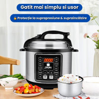Oală Sub Presiune Electrică 6L – 1050W, Panou Digital cu Multe Programe