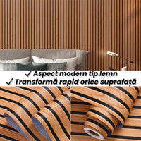 Folie Autocolantă pentru Mobilier și Pereți – Design Lemn Modern
