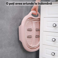 Cădiță pliabilă cu role de masaj și bază antiderapantă – Relaxare completă pentru picioare obosite