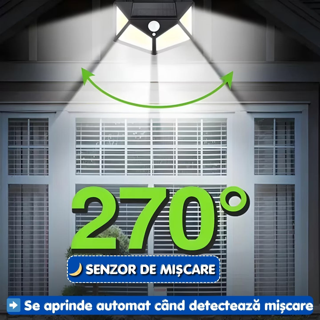 Set 10 Lămpi Solare LED cu Senzor – Iluminare Puternică pentru Exterior