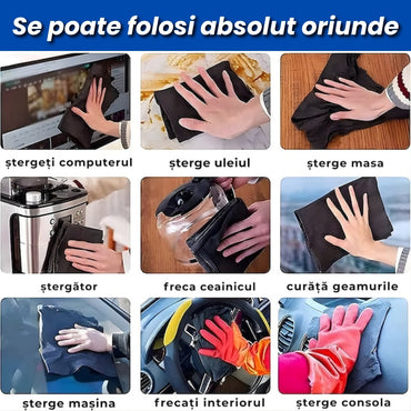 Set 15 Lavete Magice Microfibră 30x30 CM   – Curățare Eficientă, Reutilizabile, Fără Urme