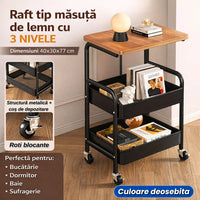 Măsuță cu Roți și Spații de Depozitare – Design Modern, Unic