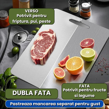 Set 3 Tocătoare Premium din Oțel Inoxidabil cu Titan – Rezistente și Igienice