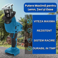 Fierăstrău Tip Sabie 48V – 4 Lame + 2 Acumulatori, Putere Maximă