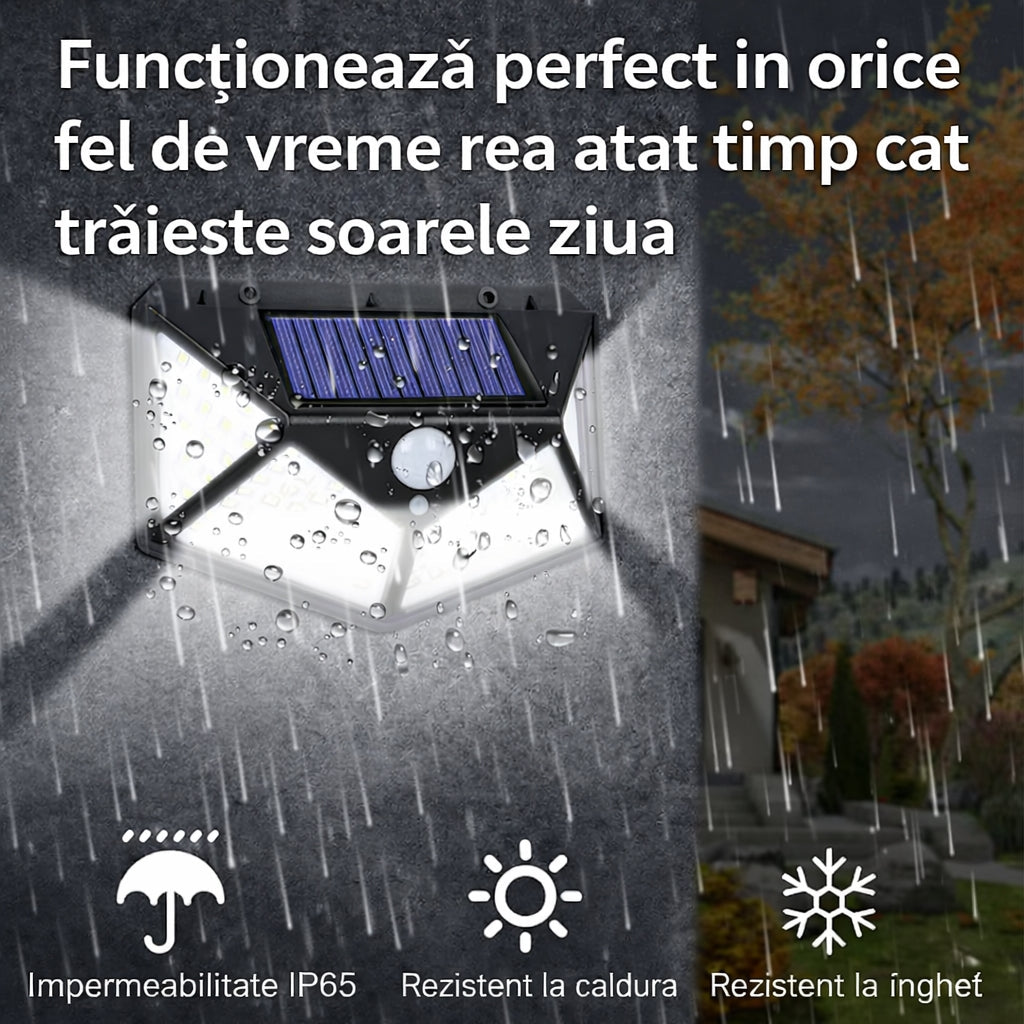 Set 10 Lămpi Solare LED cu Senzor – Iluminare Puternică pentru Exterior