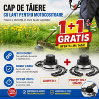 Set de 2 Capete de Tăiere cu Lanț pentru Motocoasă –  Taie Iarba Groasa, Buruienile, Arbustii